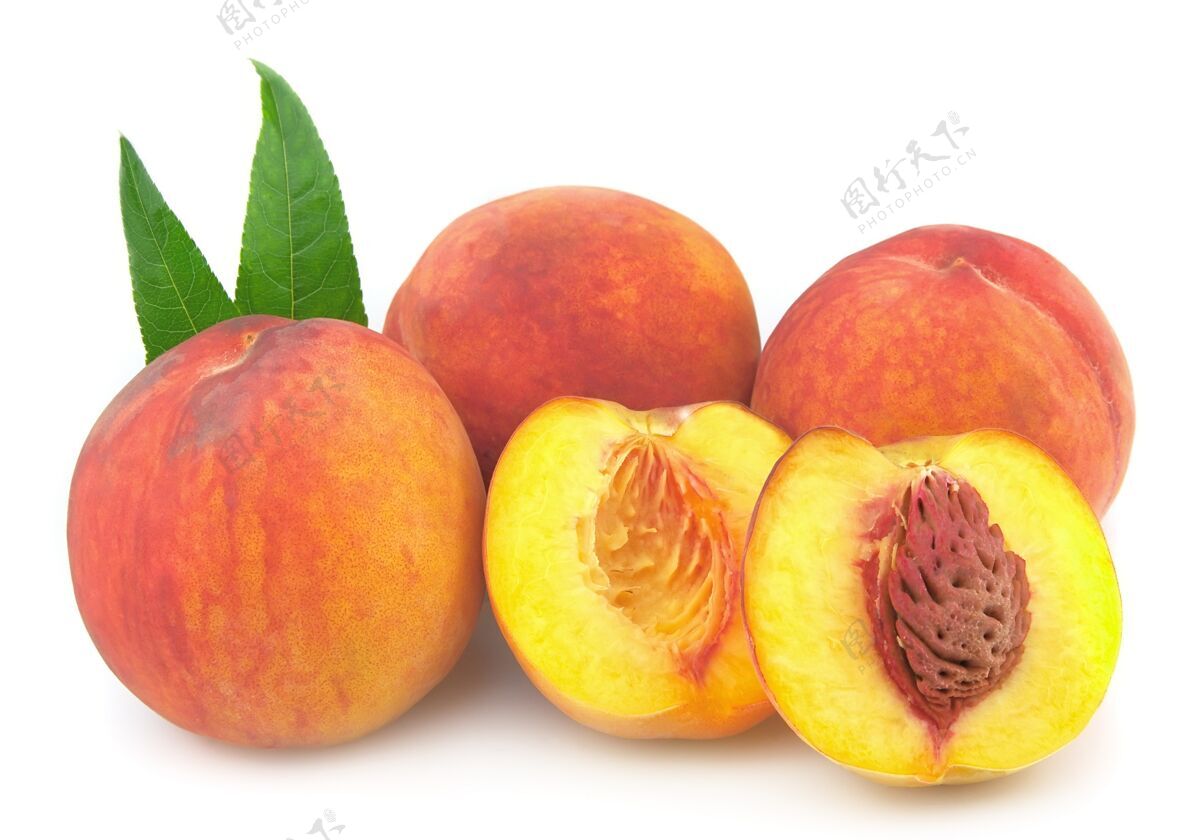团体成熟的桃子甜生活饮食