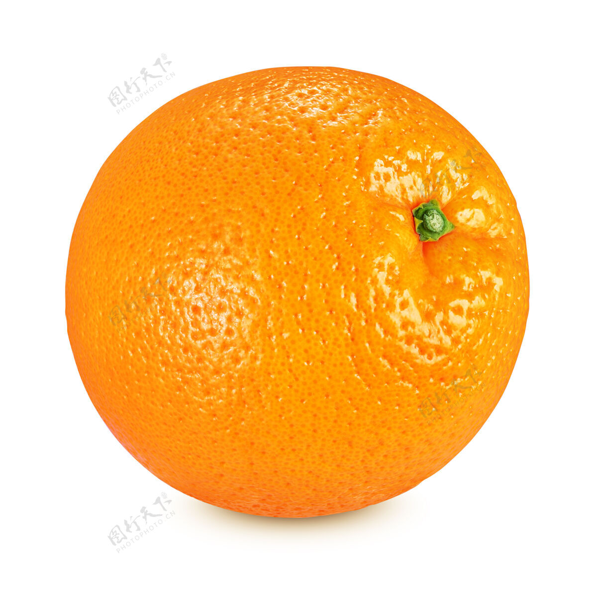 黄色整个成熟的橙色水果隔离在白色背景与剪辑路径新鲜白色健康
