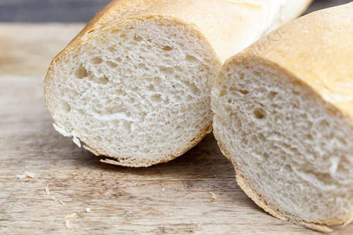 面包白麦面包片地壳健康半