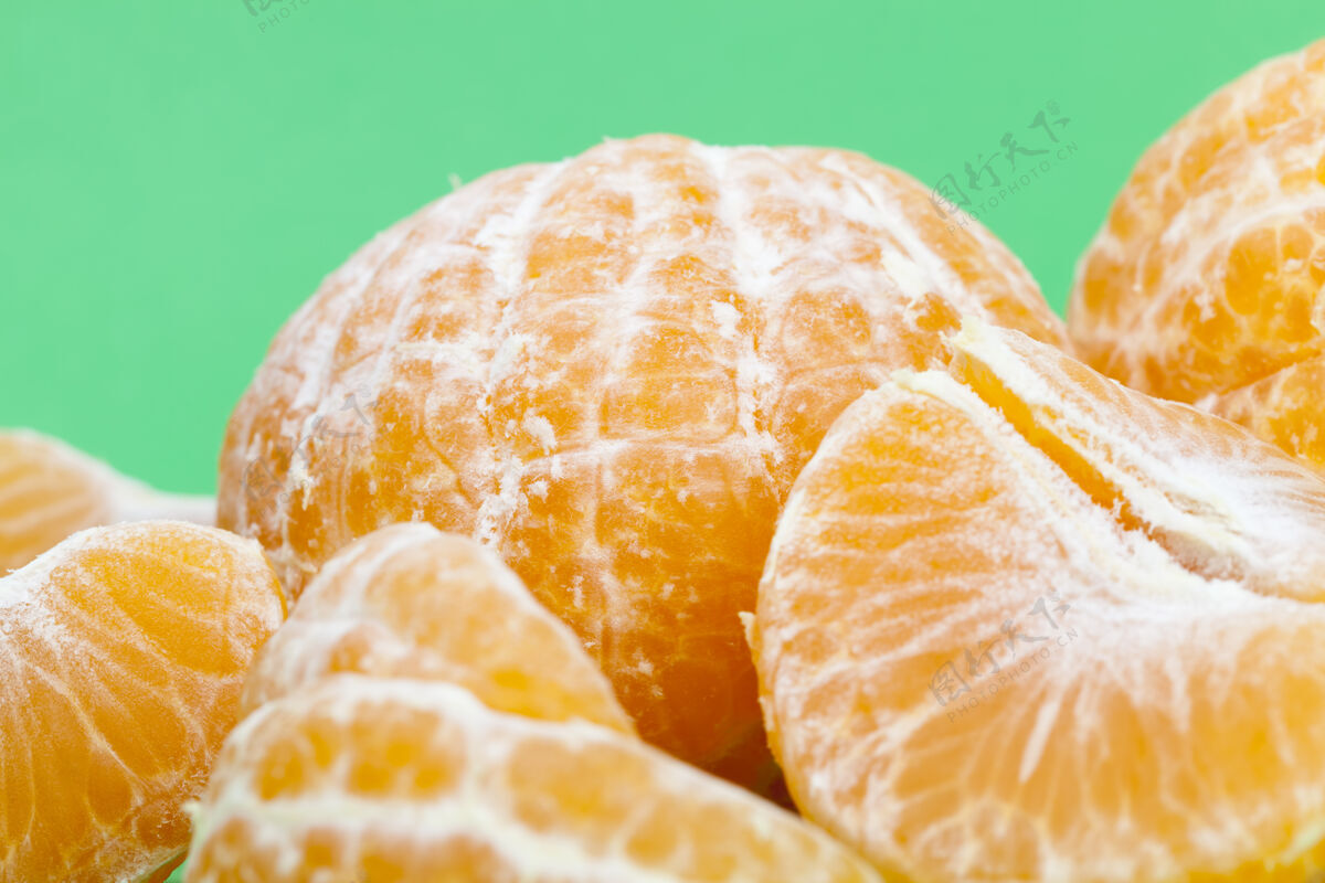 柑橘美味的橘子片排毒自然有机
