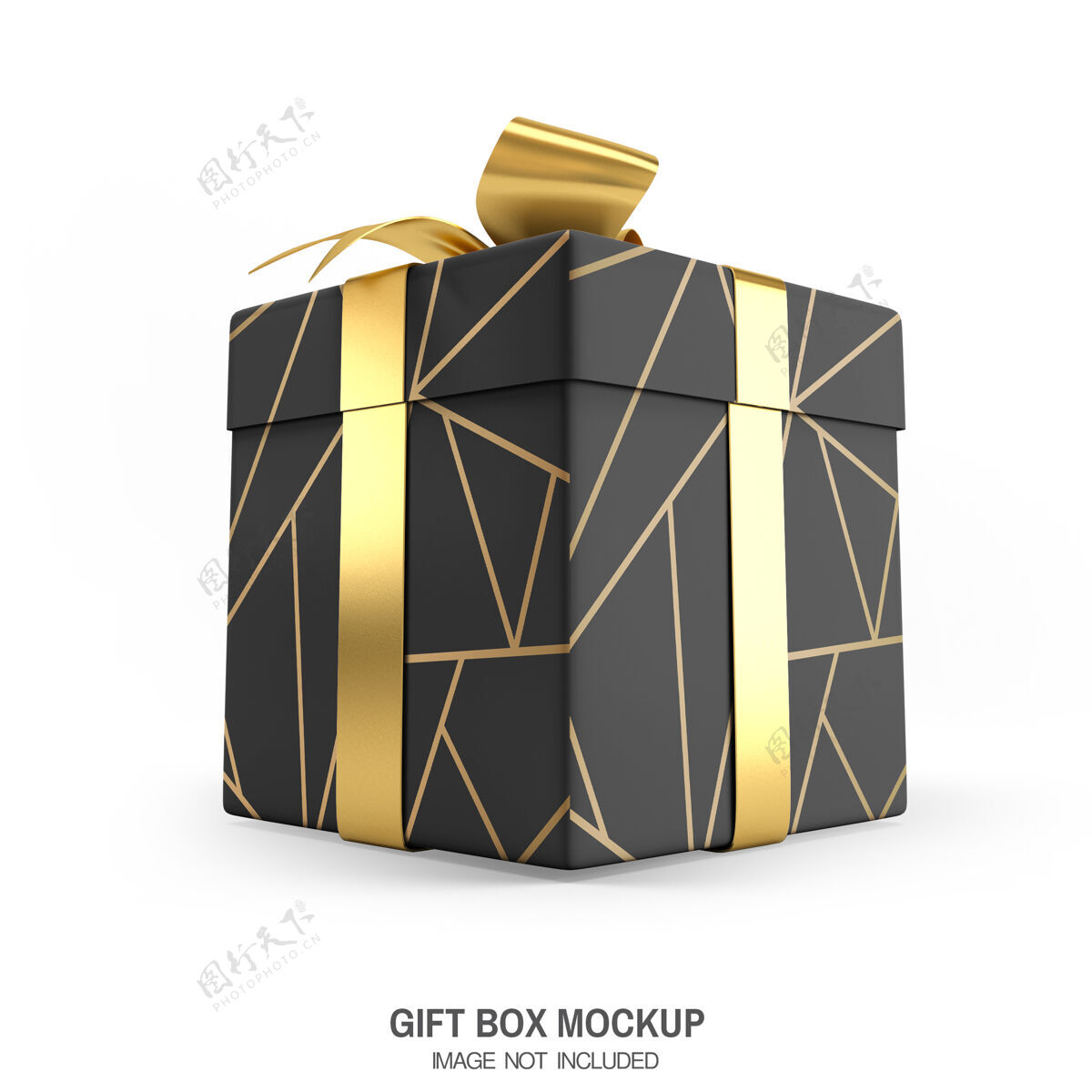 礼物豪华礼盒实物模型渲染礼物盒子丝带