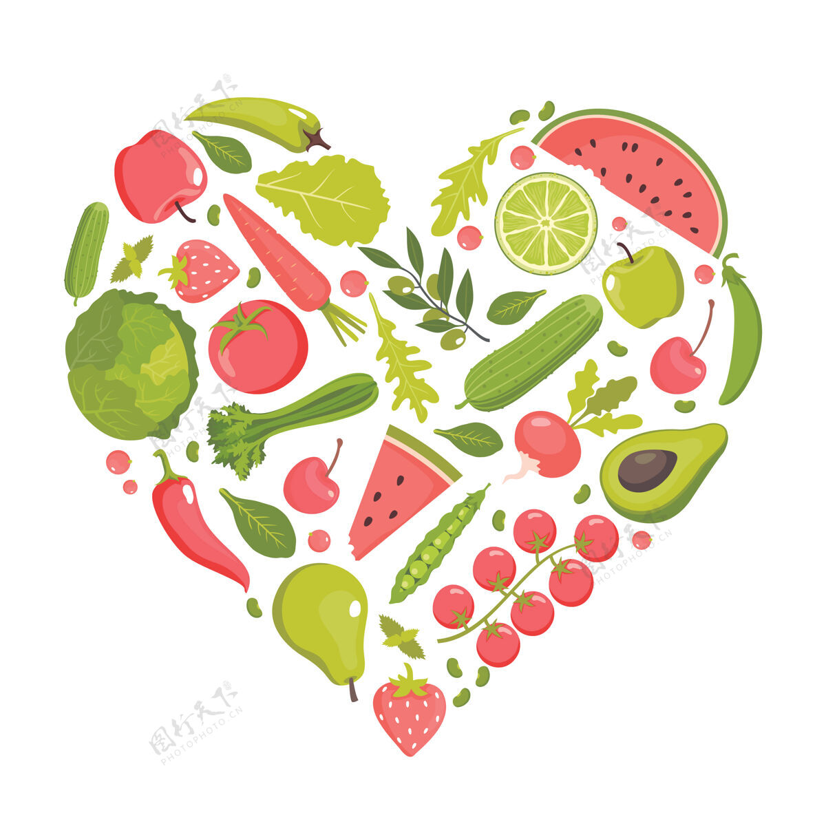 橄榄健康的食物以心脏的形状为基础萝卜爱胡萝卜