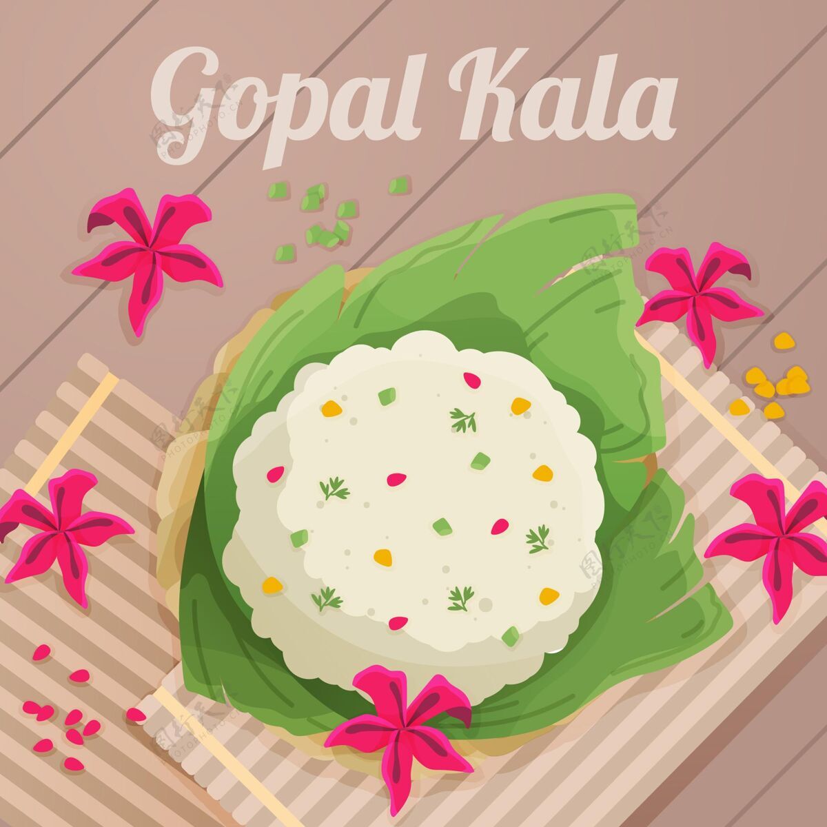 米饭详细的gopalkala插图活动JanmashtamiKrishnaJanmashtami