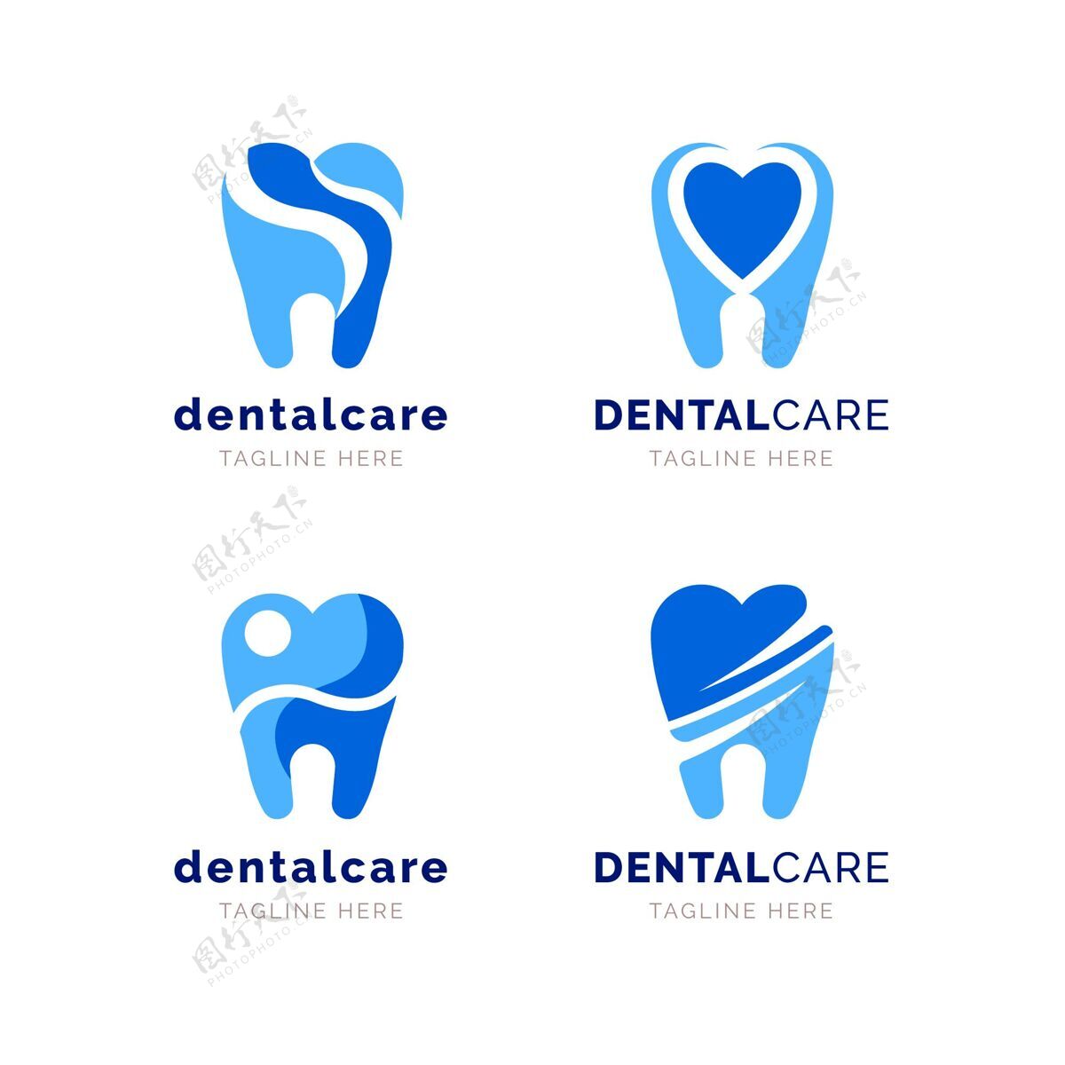品牌一套平面牙科标志模板企业平面设计公司标识