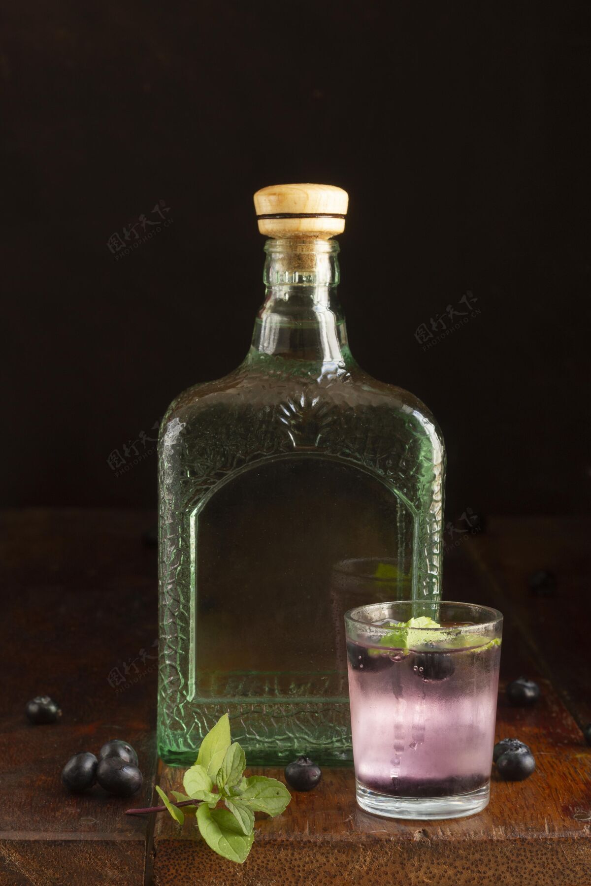 传统美味的mezcal酒精饮料组合墨西哥成分酒