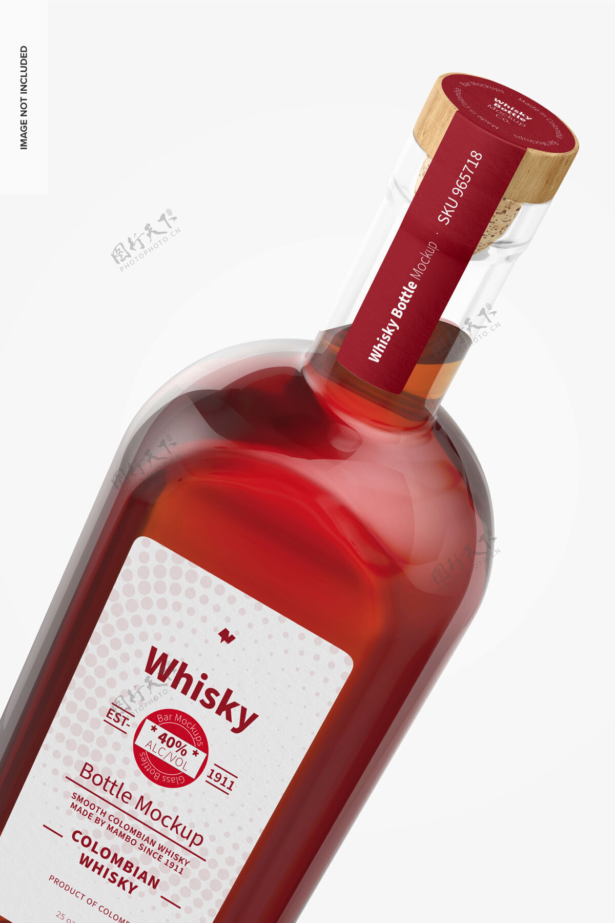 瓶子威士忌瓶模型 特写饮料瓶酒玻璃瓶