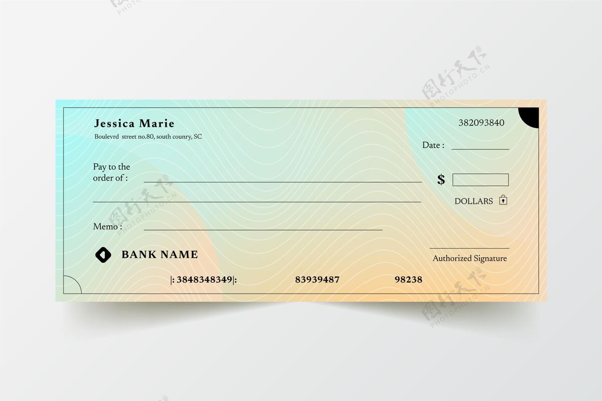支付梯度空白检查模板金融银行准备打印