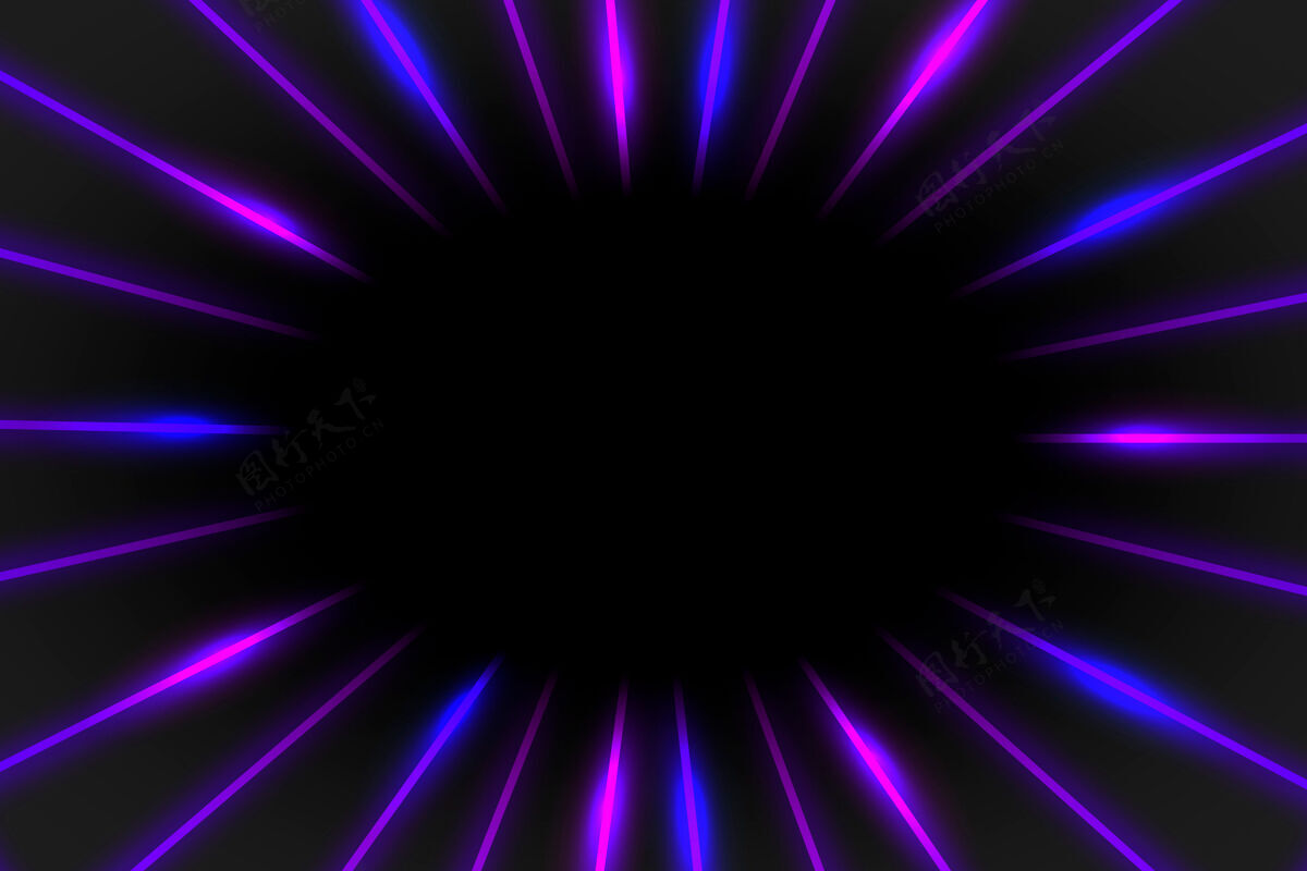 海军蓝深色背景上的紫色霓虹灯框架发光框架框架空白空间