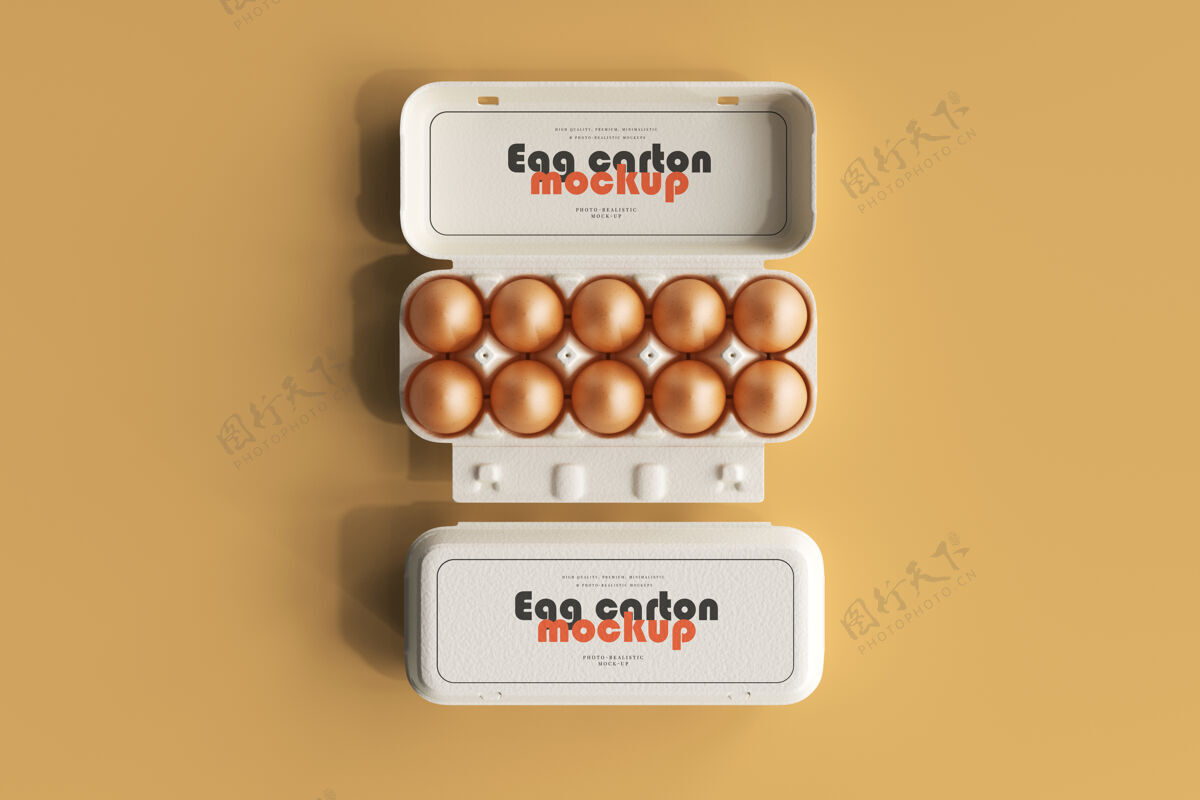 展示用棕色鸡蛋做的蛋盒模型食品健康饮食纸箱