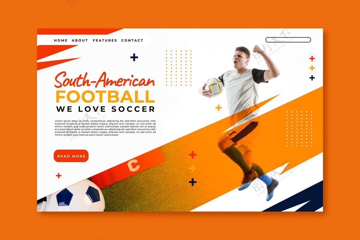 足球杯现实南美足球登陆页模板足球赛比赛锦标赛