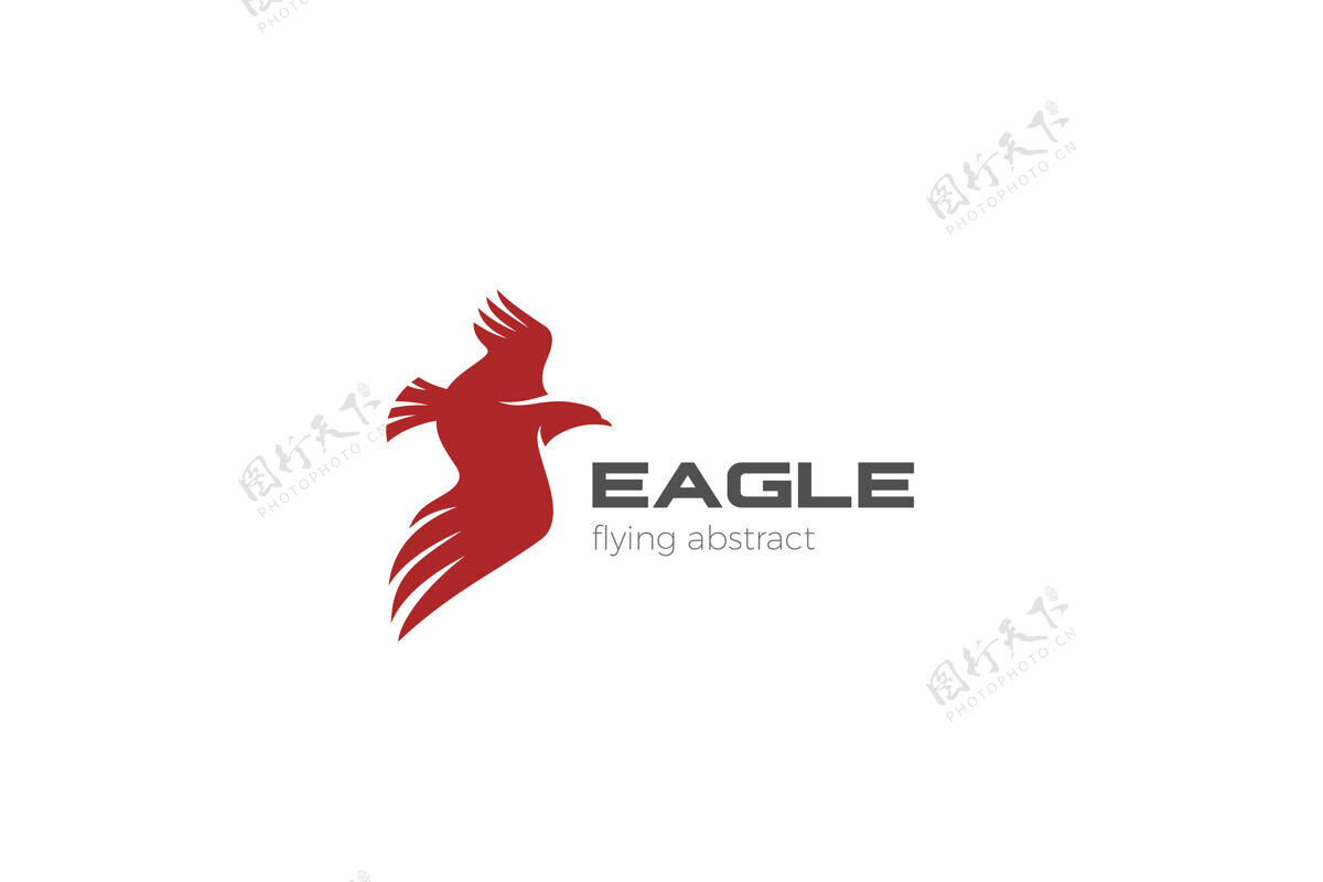 豪华鹰飞标志抽象设计鹰鹰翅膀标志翅膀自由鸟