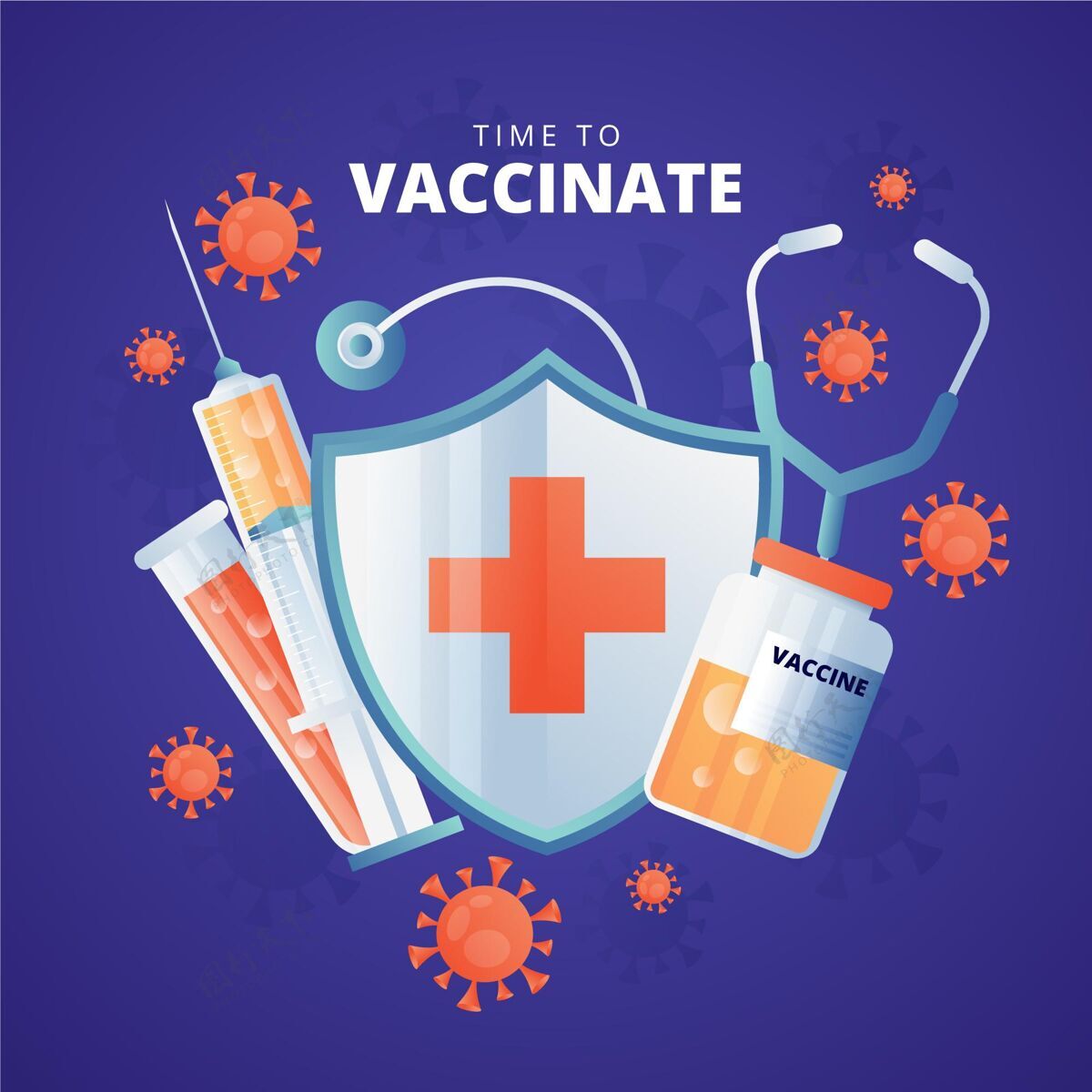 疫苗注射梯度疫苗接种活动插图流行病治疗病毒