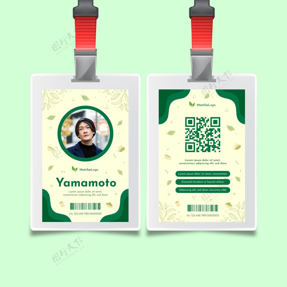 身份证抹茶身份证模板日本茶准备打印