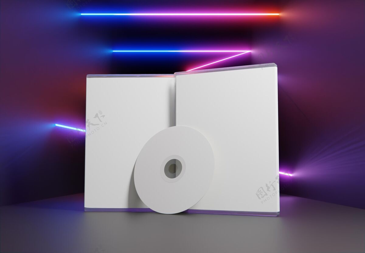 游戏游戏抽象包装和cd模型三维模型渲染光盘样机