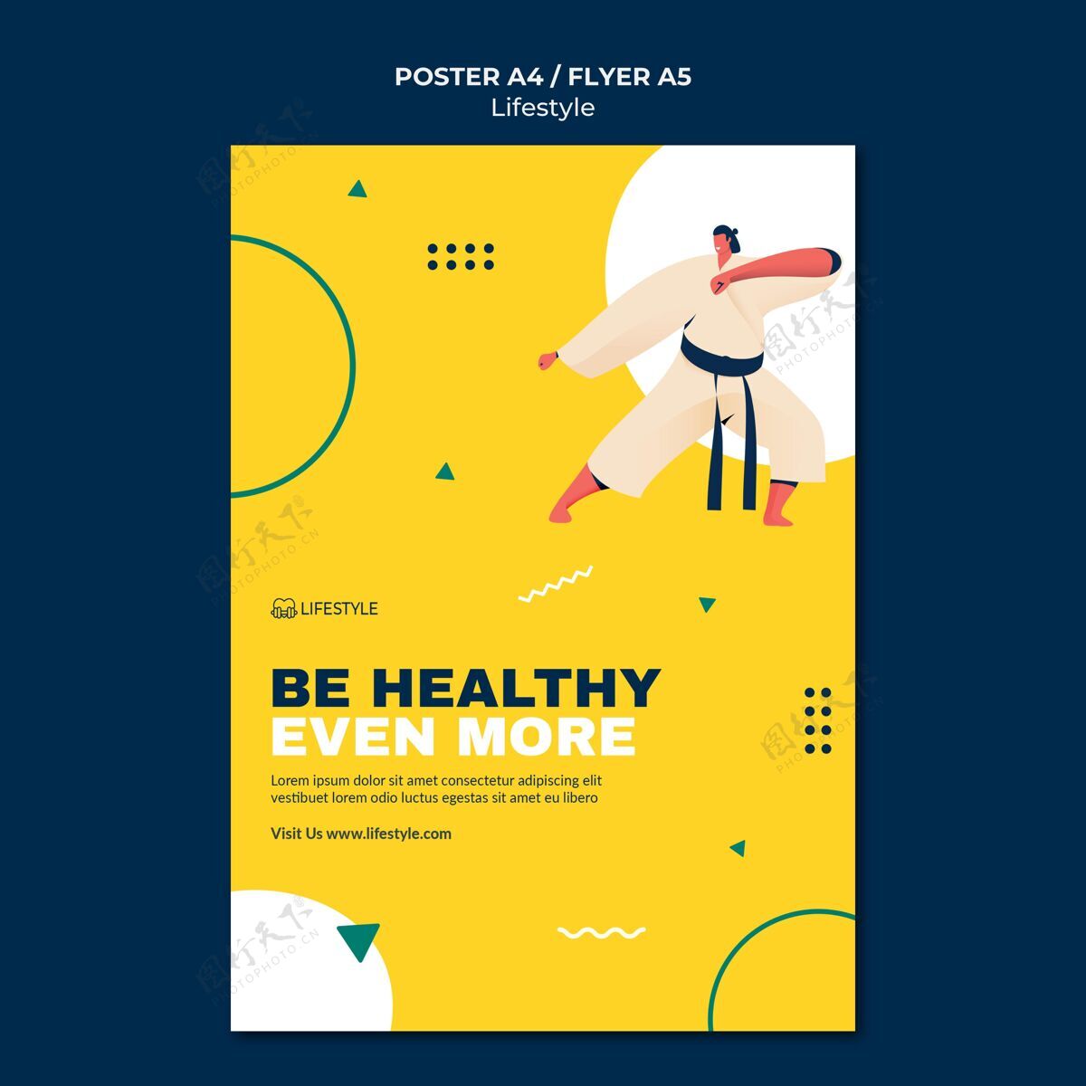 健康食品生活方式海报模板健康生活健康生活方式传单