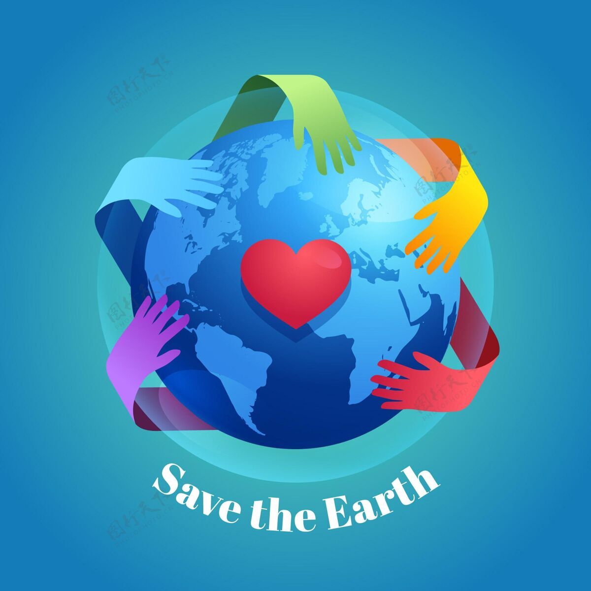 拯救地球平面世界环境日拯救地球插图意识世界环境日花卉