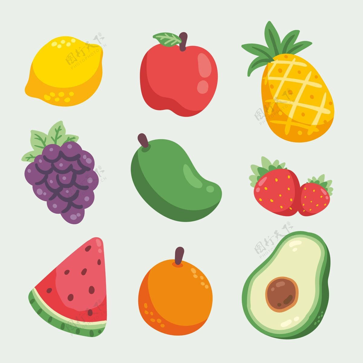 手绘手绘水果系列健康食品营养