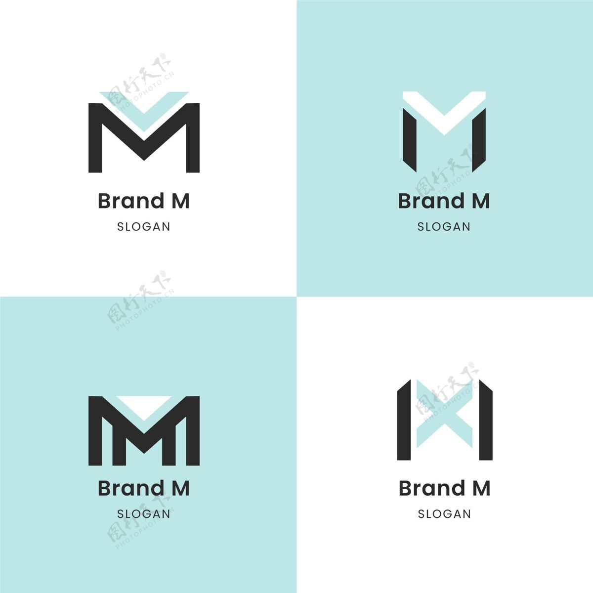 企业标识收集模板与m标志标识M商标企业标识