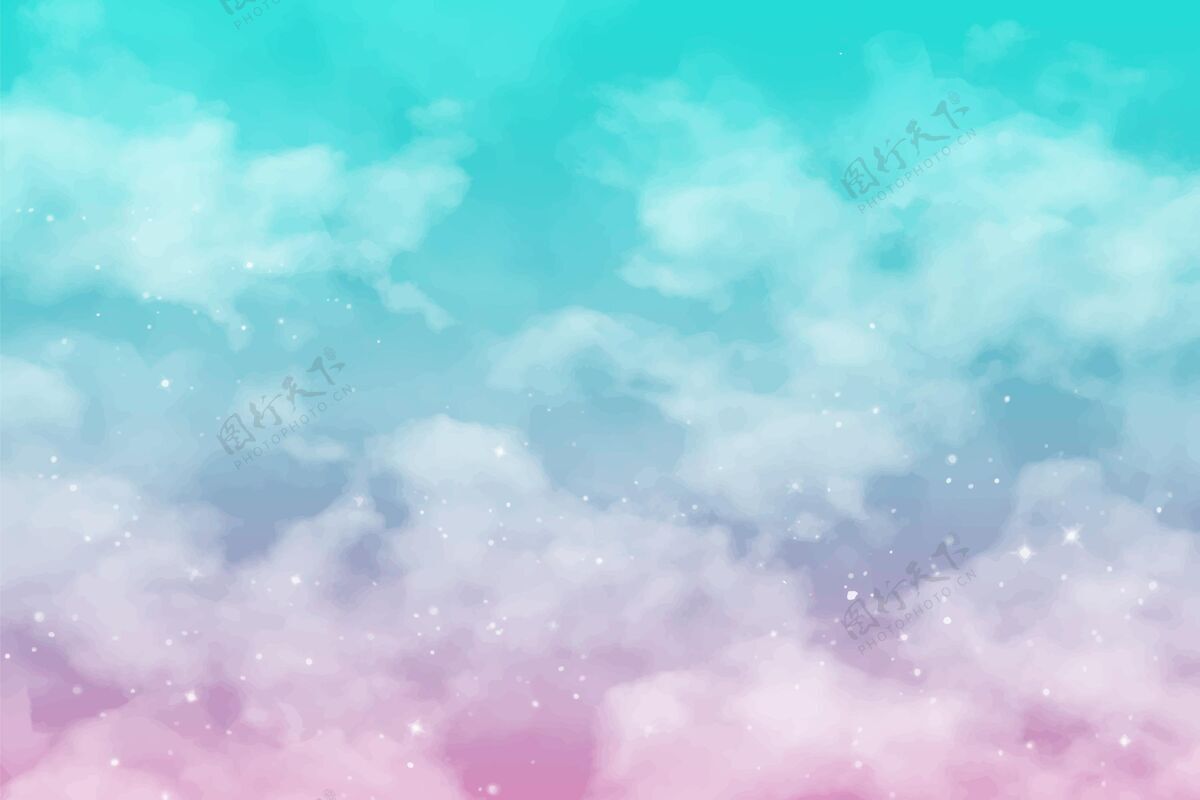 手绘墙纸手绘水彩粉彩天空背景天空蜡笔颜色背景