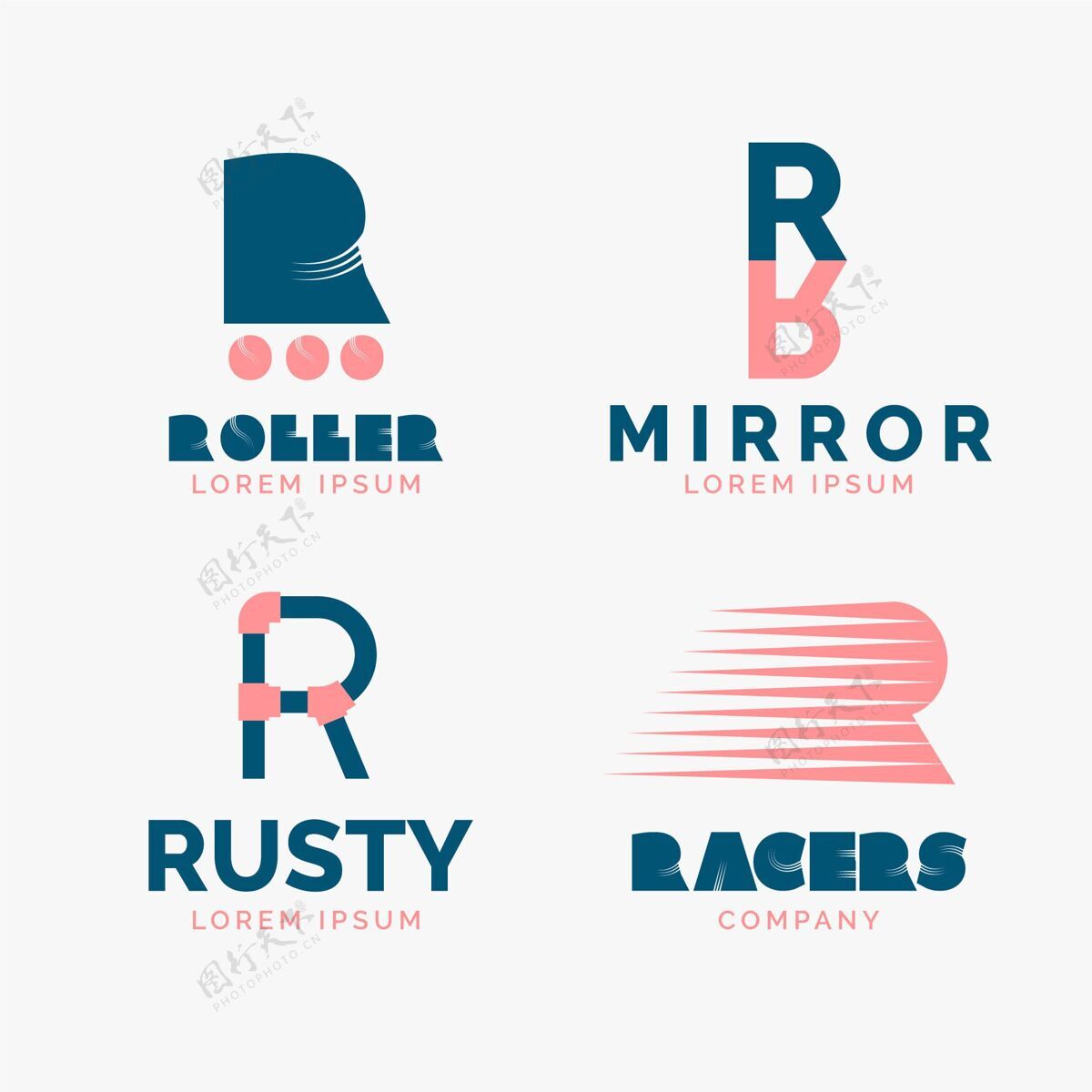 平面设计平面r标志系列平面包装字母r