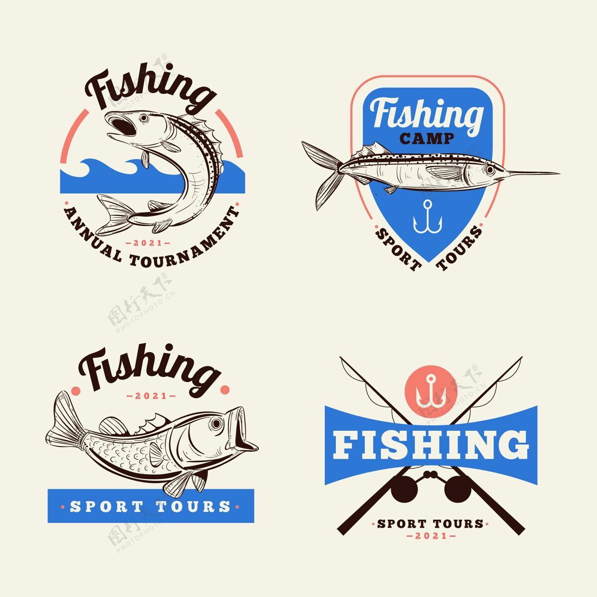 徽章详细的老式钓鱼徽章收集钓鱼收集鱼