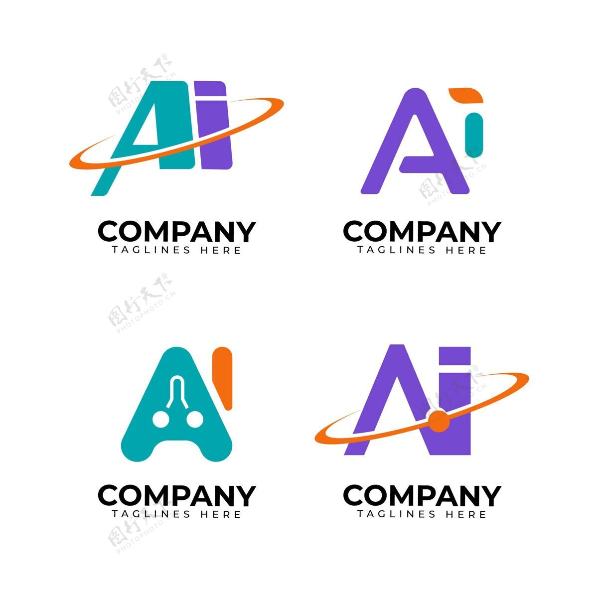 标识平板人工智能logo集合企业设置包装