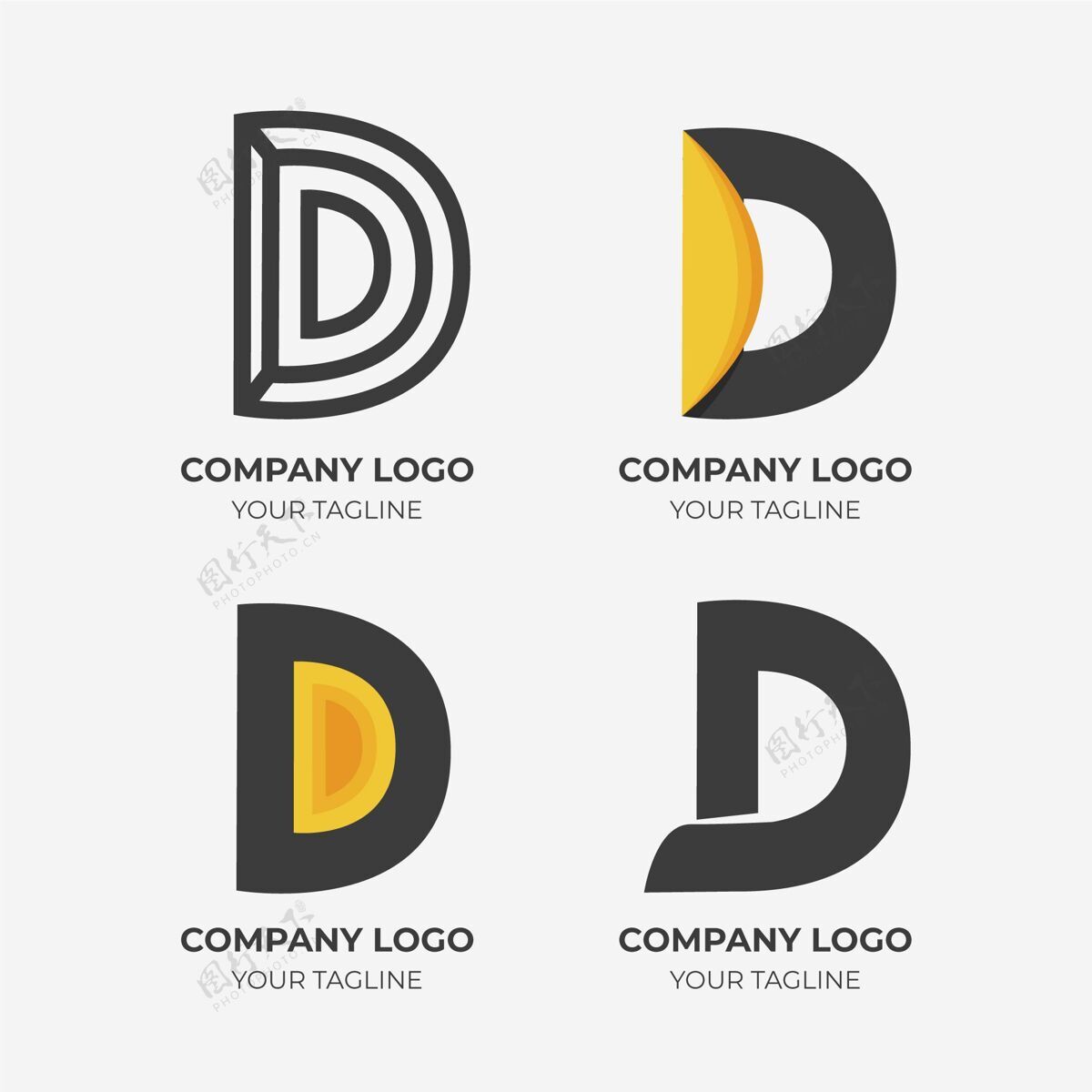 公司收集平面d标志模板品牌D标志企业标志