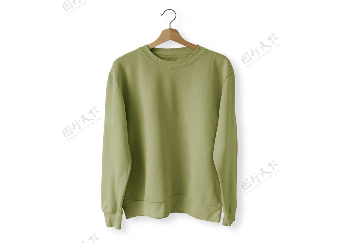 纹理绿色正面毛衣衣服品牌模型