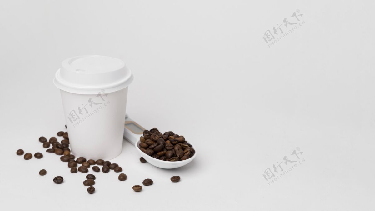 塑料杯咖啡豆塑料杯咖啡杯咖啡模型商标模型