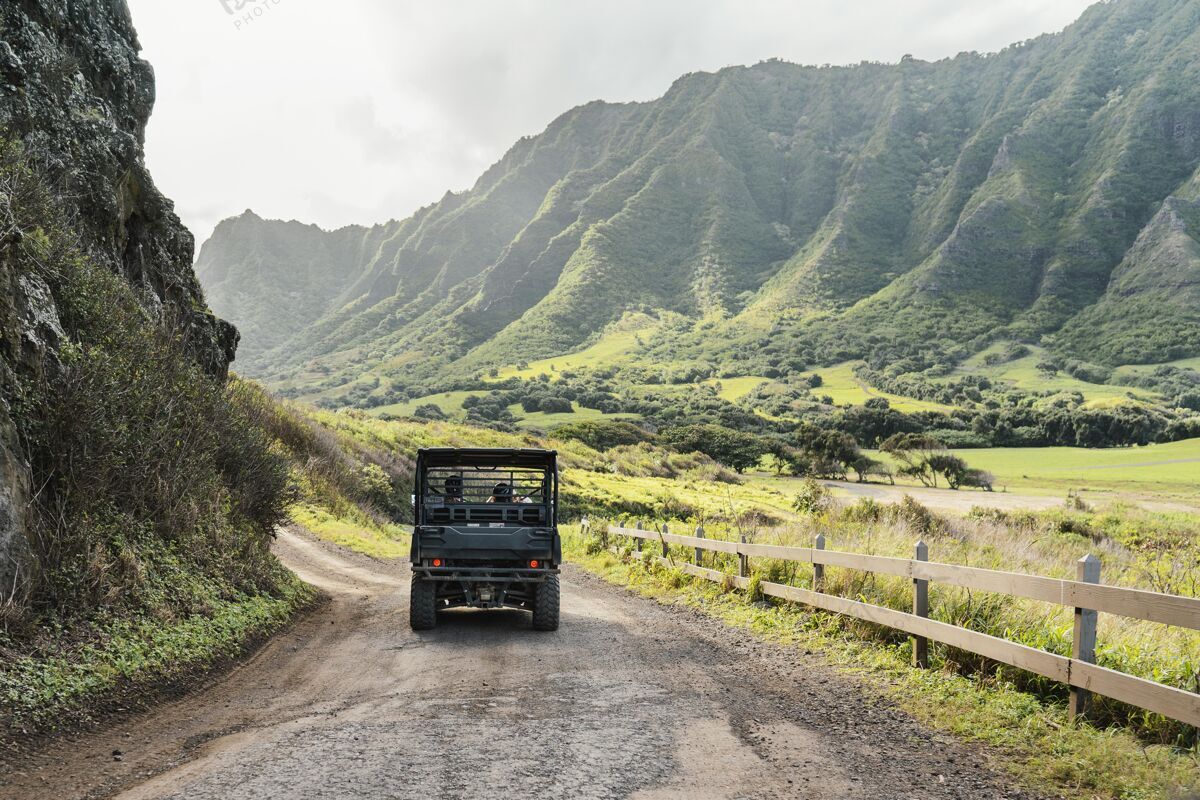 汽车吉普车夏威夷的吉普车度假旅游夏威夷
