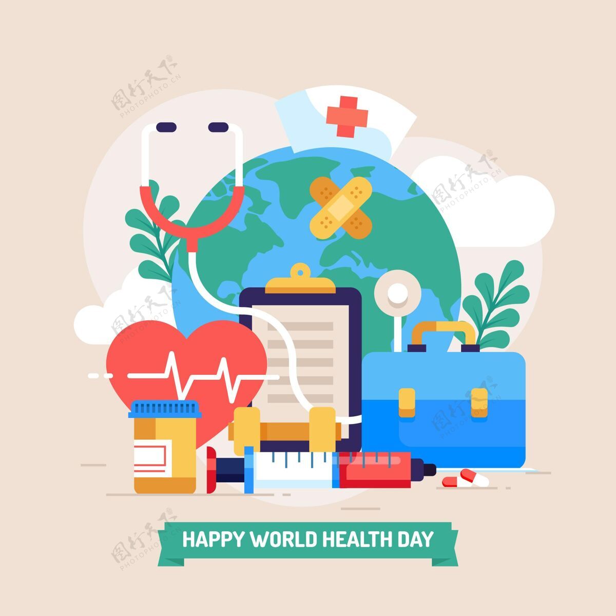 医疗世界卫生日插图健康国际疾病