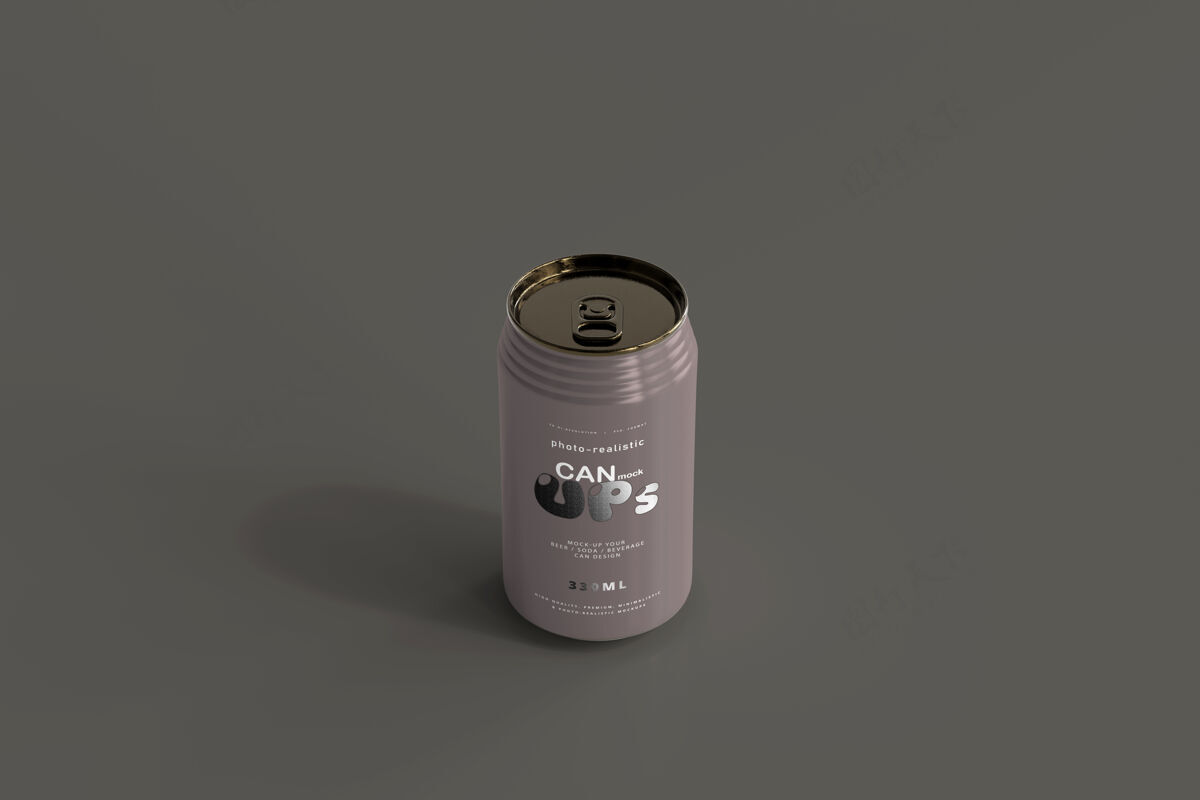 光泽330ml标准苏打水罐模型啤酒饮料金属