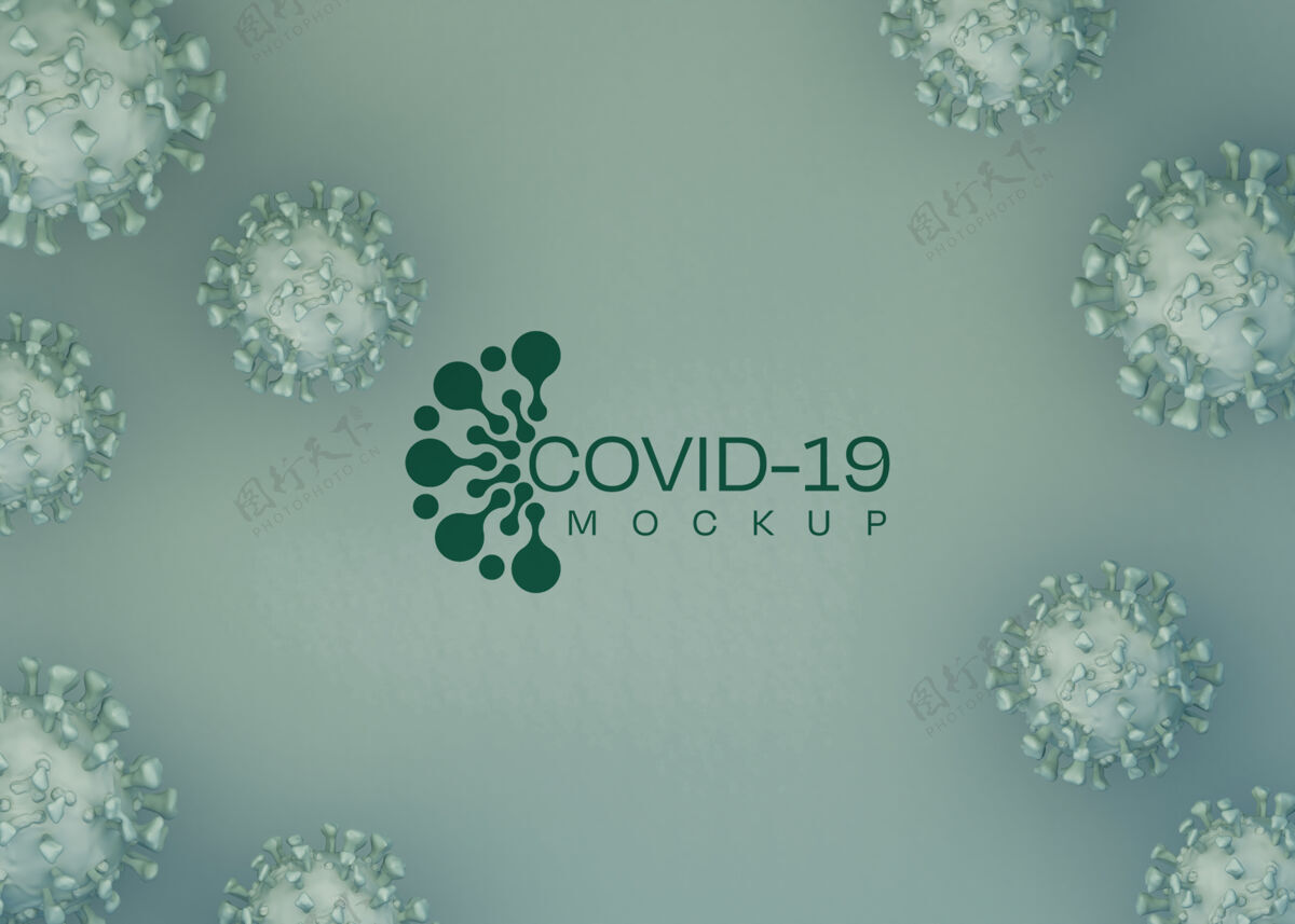 医学冠状病毒背景模型covid-19疾病疫苗模型