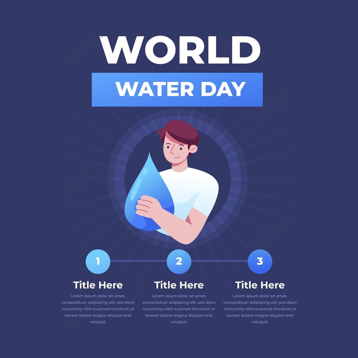 意识世界水日信息图世界水日环境水滴