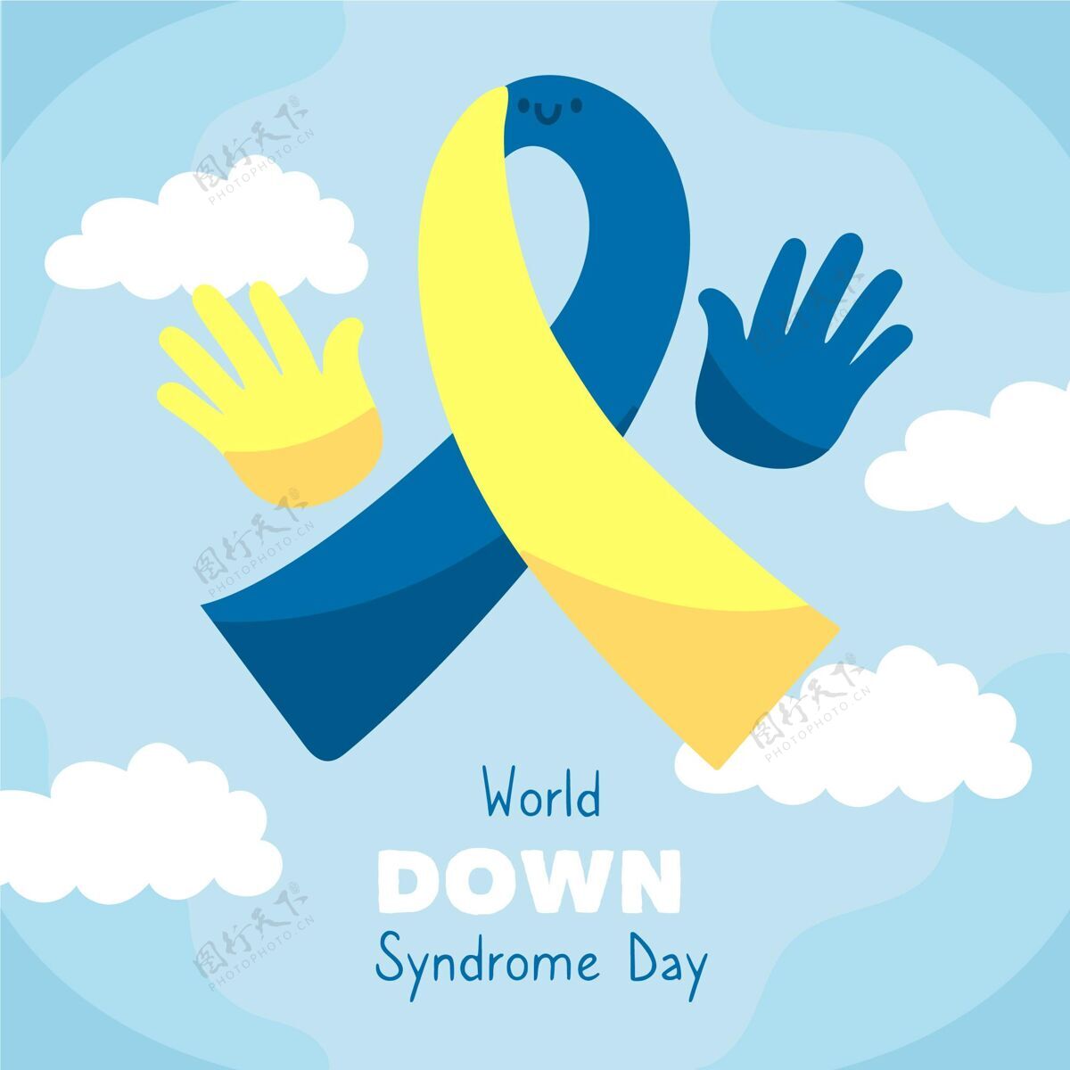 残疾世界唐氏综合症日绘图绘图唐氏综合症日