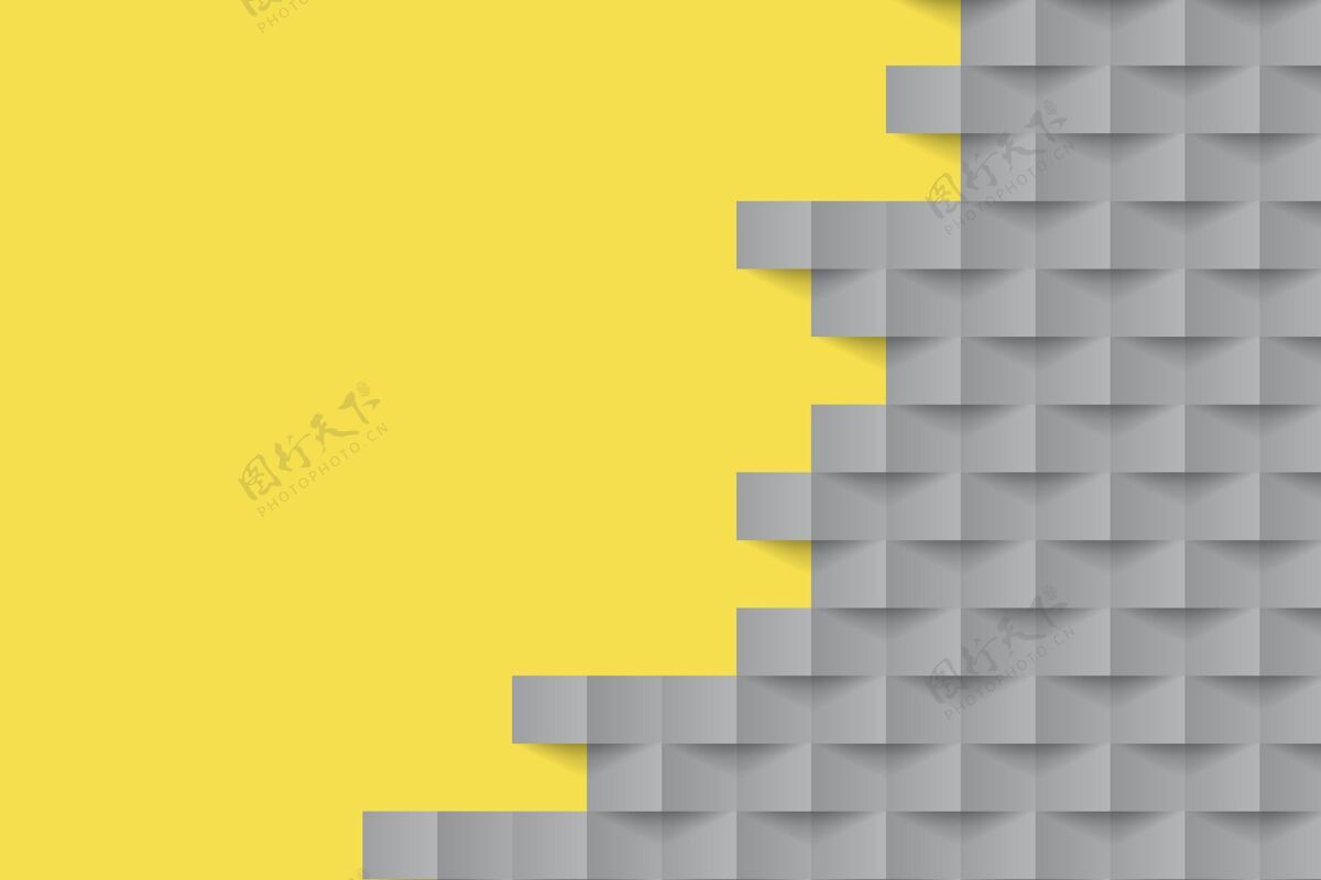颜色2021黄色和灰色的纸张样式背景几何形状黄色和灰色终极灰色灰色