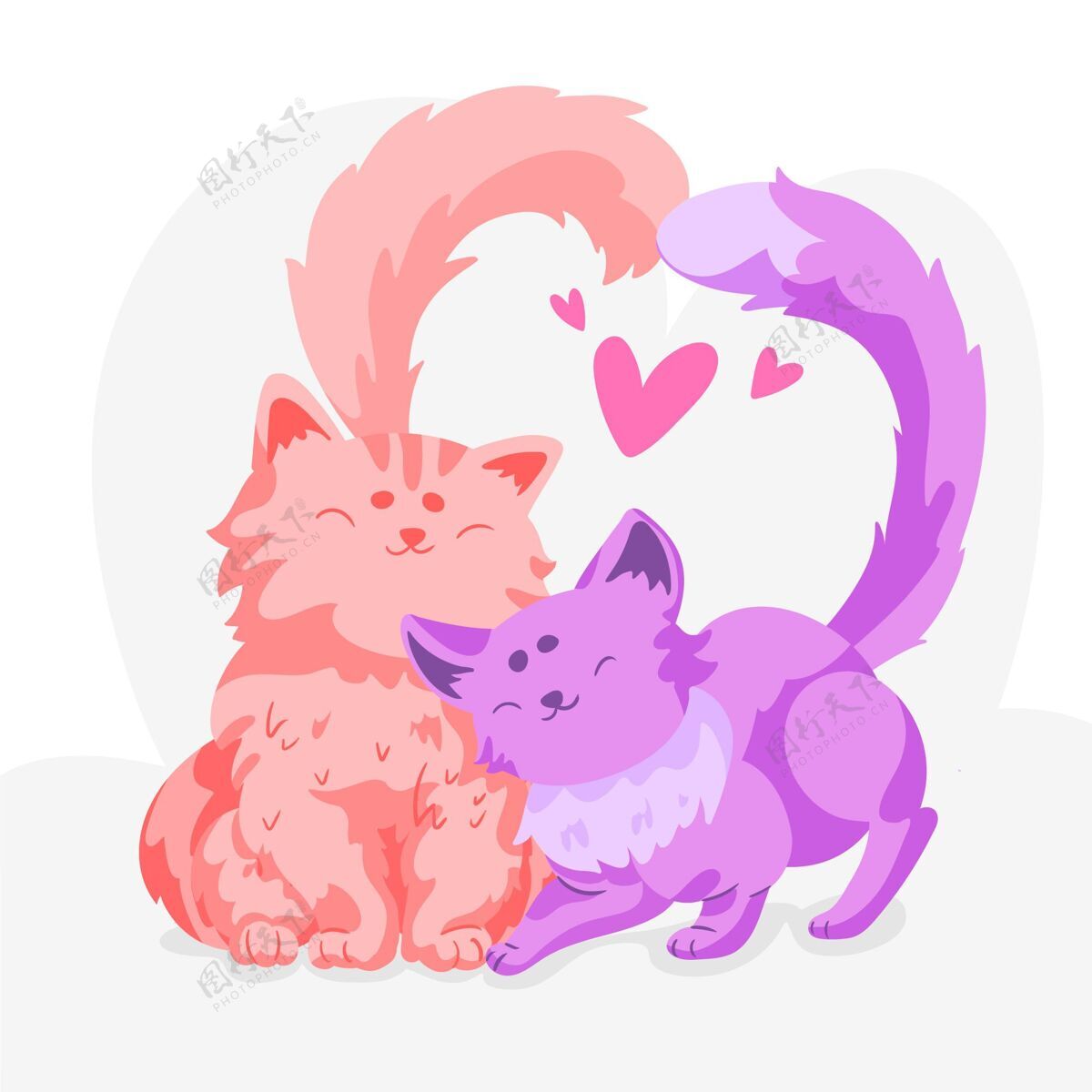 浪漫可爱的小猫夫妇爱可爱猫
