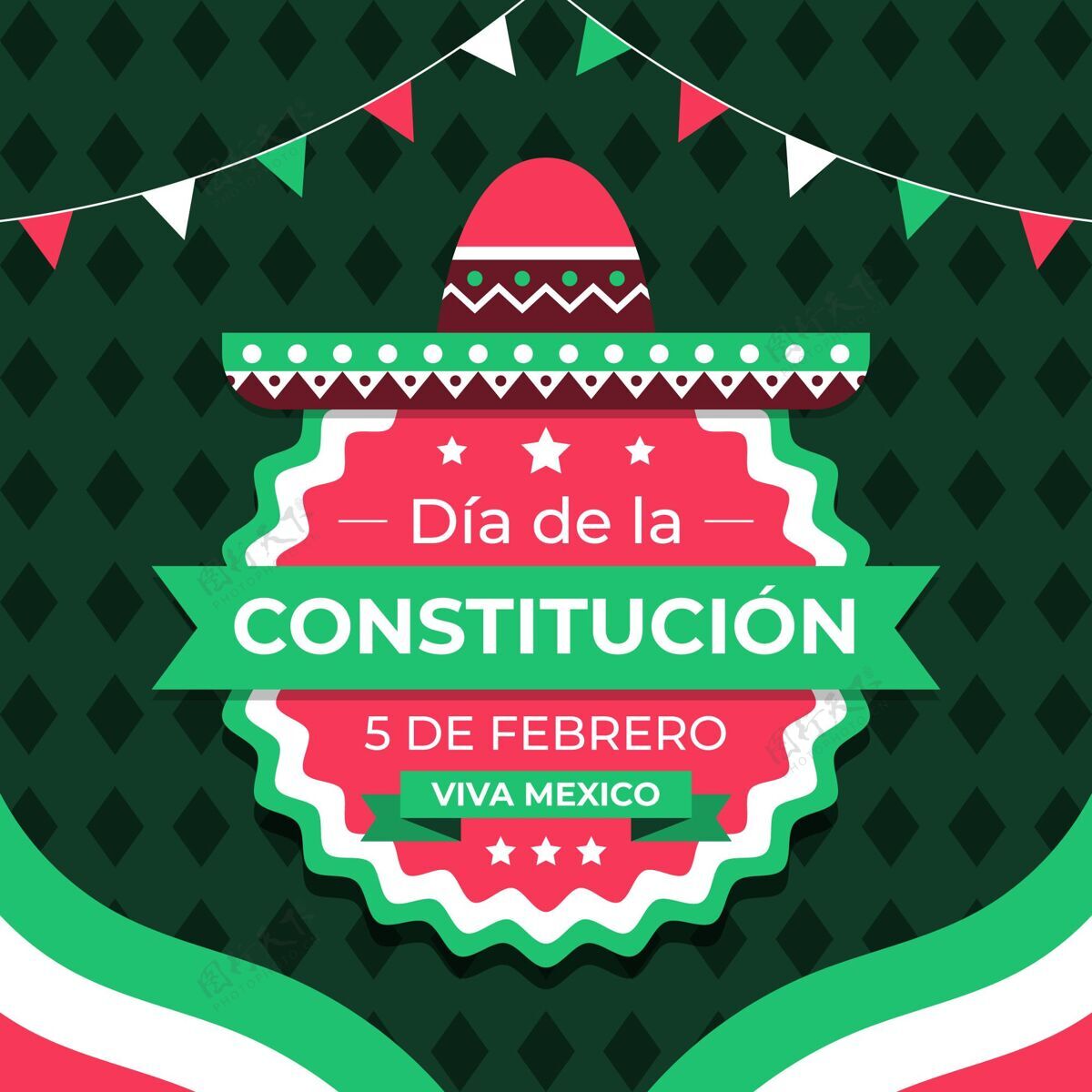 国家平面设计墨西哥？宪法日墙纸事件革命民主