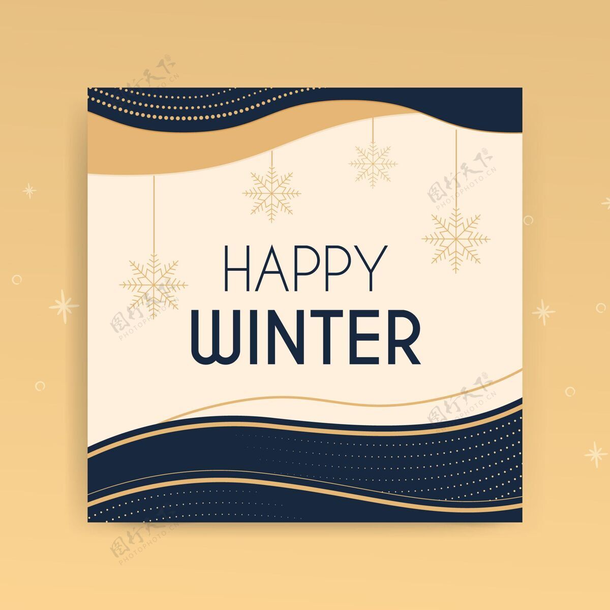 抽象抽象优雅的冬季贺卡冬天卡片十二月季节