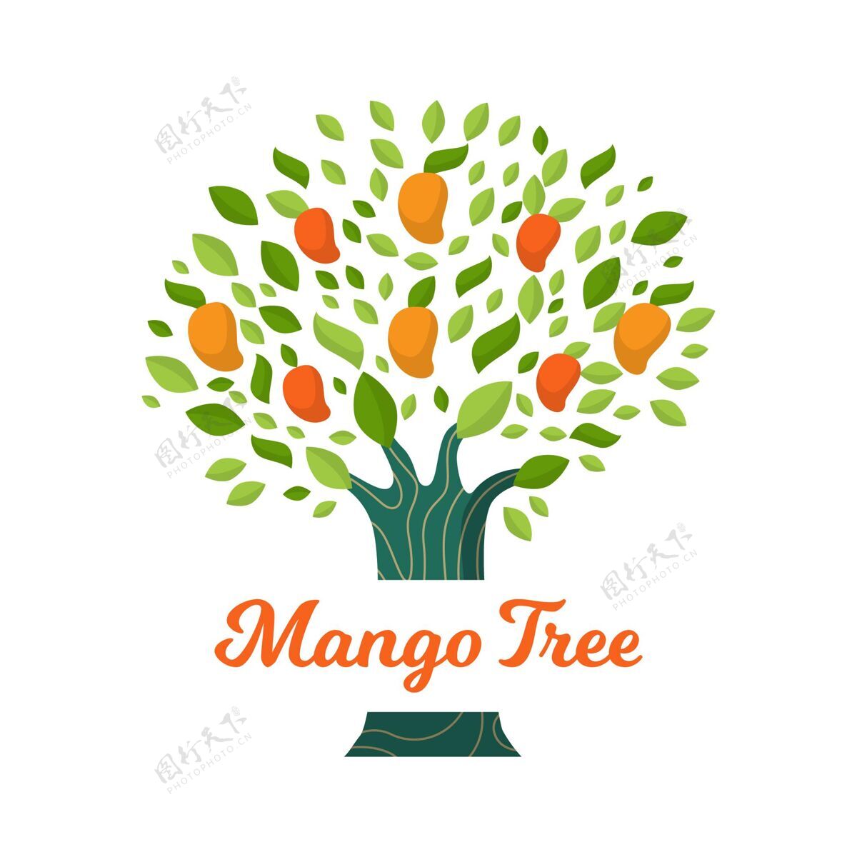 芒果平面设计芒果树美味水果异国情调