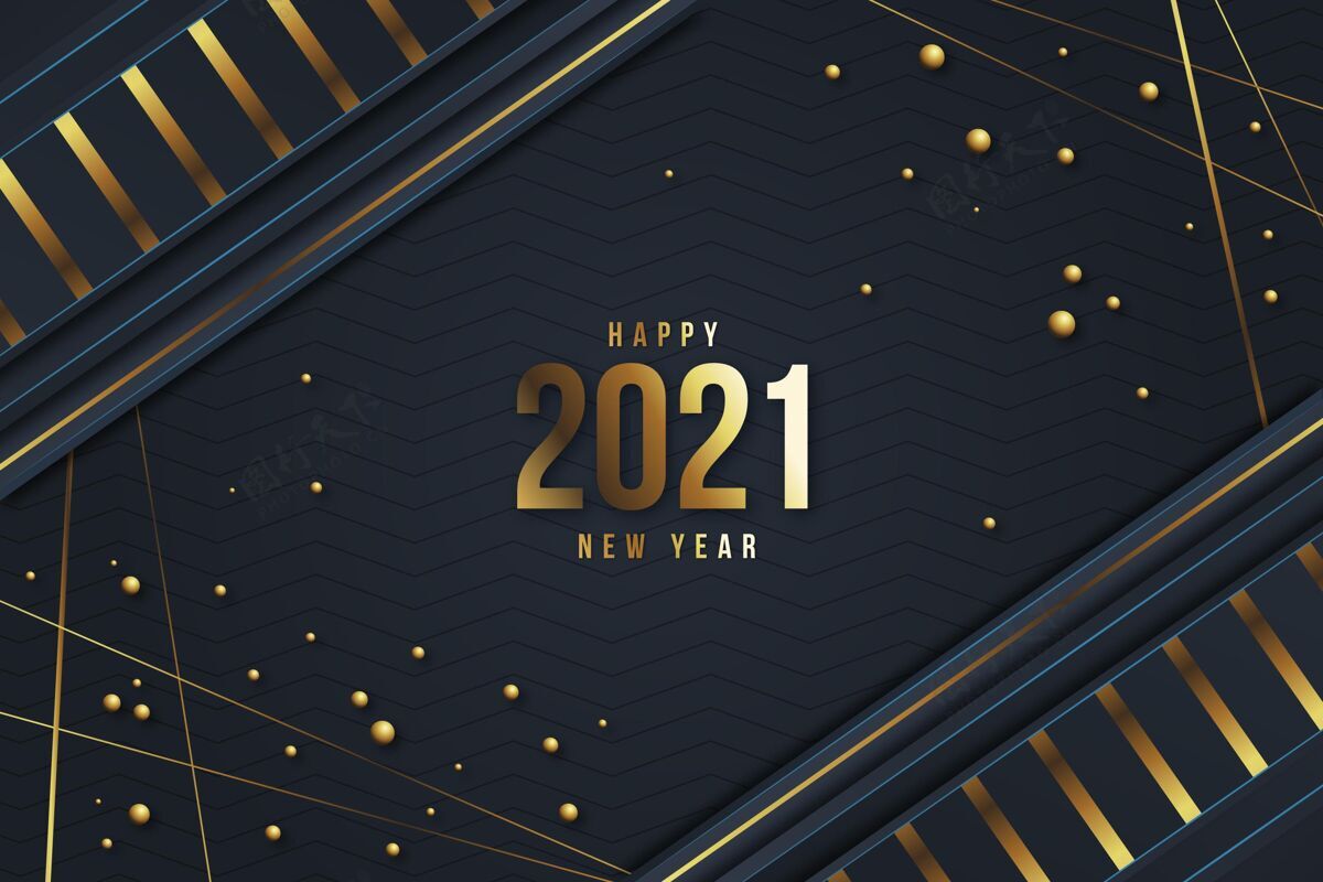 庆祝新年2021背景事件202131